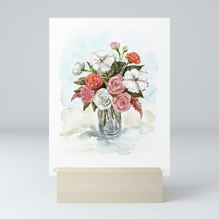 Beautiful Bouquet of Roses Mini Art Print