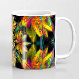 Fire Fractal Water Lily in a House of Mirrors Coffee Mug