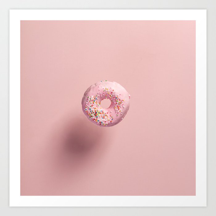 Pink Doughnut With Sprinkles Falling Or Flying In Motion Against Pink Pastel Background Art Print By Klenova Society6 Download 2,808 pastel pink background free vectors. pink doughnut with sprinkles falling or flying in motion against pink pastel background art print by klenova