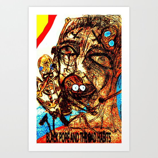 Black Pope Art Print