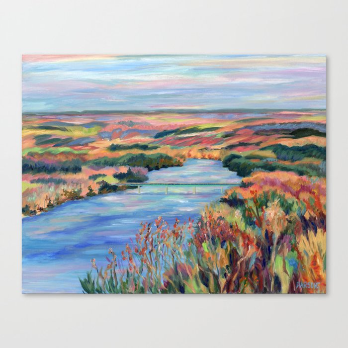 Autumn on the Delaware River Canvas Print