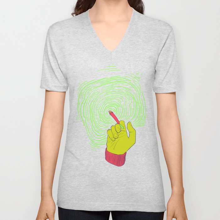 Space Spliff V Neck T Shirt