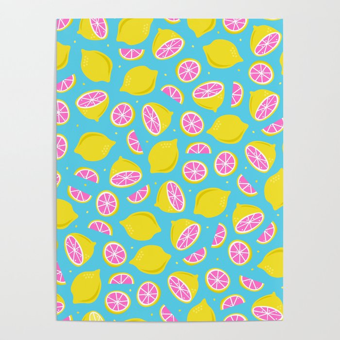 Pink Lemons Poster