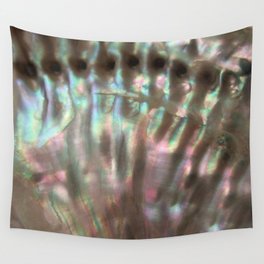 Shimmery Greenish Pink Abalone Mother of Pearl Wall Tapestry