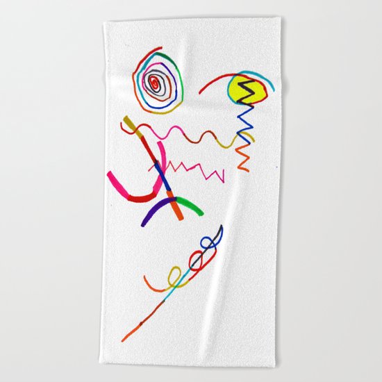 Funky Way Doodle Beach Towel