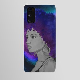 Midnight Blue and Purple - Portrait of a Woman Android Case