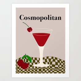 Cosmopolitan Cocktail Art Print