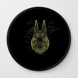 Anubis Egyptian Hieroglyphics Egypt Wall Clock