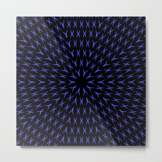 PCT2 Fractal in Brilliant Blue Metal Print
