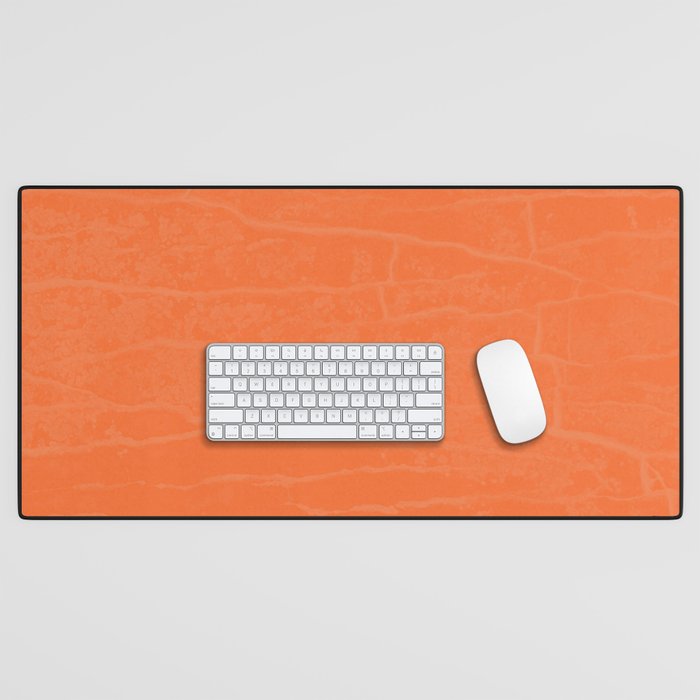 shades of orange stone Desk Mat