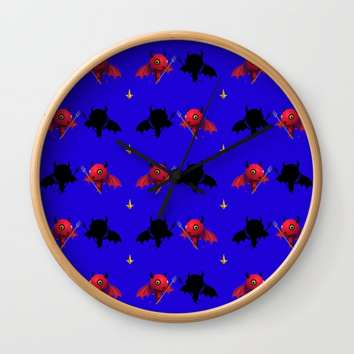 Cute Devil Pattern Wall Clock