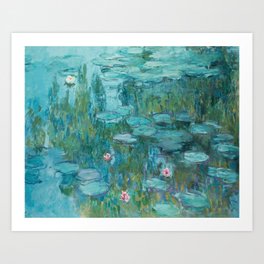 Water lilies by Claude Monet, 1915 Art Print