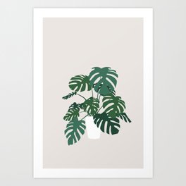 Minimal Art - Indoor Plant, Monstera Art Print
