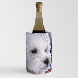 Dog 81 White Westie Dog Wine Chiller
