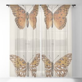 Moths and Butterflies Sheer Curtain