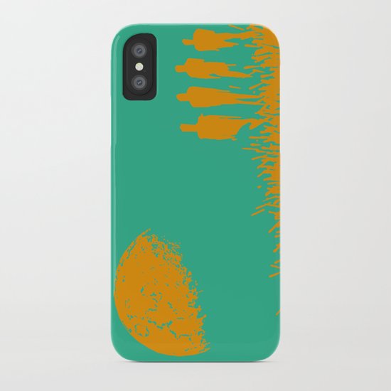 "New Moon" by Justin Hopkins (Green Version) iPhone Case