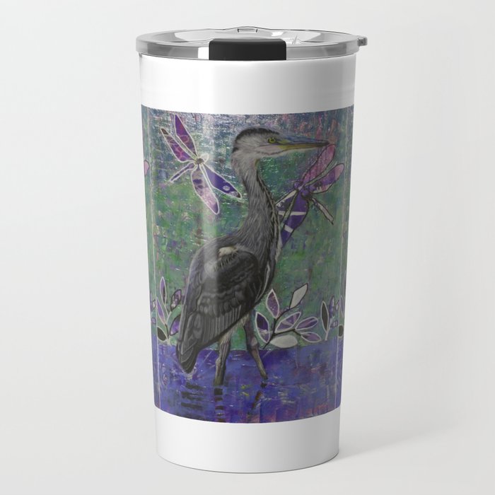 Heron stands in the Dee Travel Mug