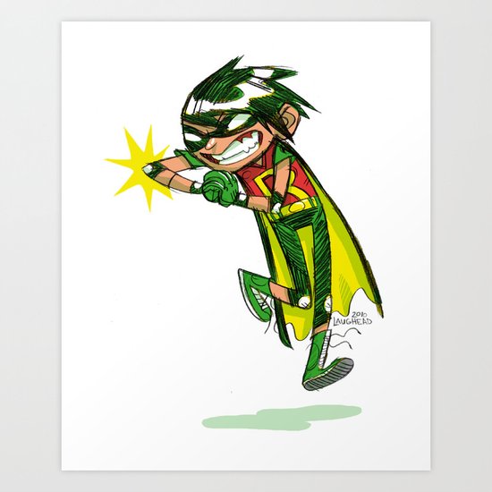 Robin, the Boy Wonder Sketch Art Print