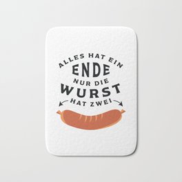 German Sausage Oktoberfest Bath Mat | Wurst, Funny, Picnic, Sausages, Germansayings, Grill, Graphicdesign, Cookout, Grillmaster, Germansausages 
