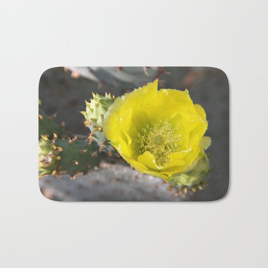 Cactus in bloom Bath Mat