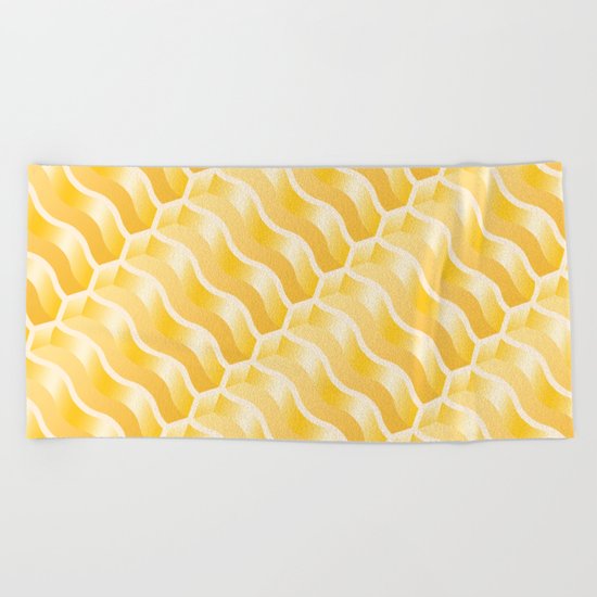 Geometric Vibes: Power Beach Towel