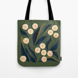 Green Floral Tote Bag