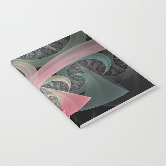 Dream Beam, fractal abstract in dreamy colors Notebook