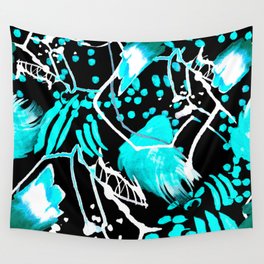 Electrical Spots in Black! Wall Tapestry