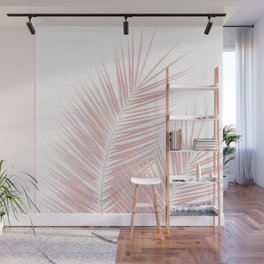 Blush Pink Palm Leaves Dream - Cali Summer Vibes #1 #tropical #decor #art #society6 Wall Mural