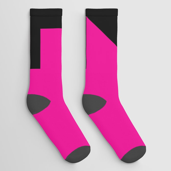 Number 4 (Black & Magenta) Socks