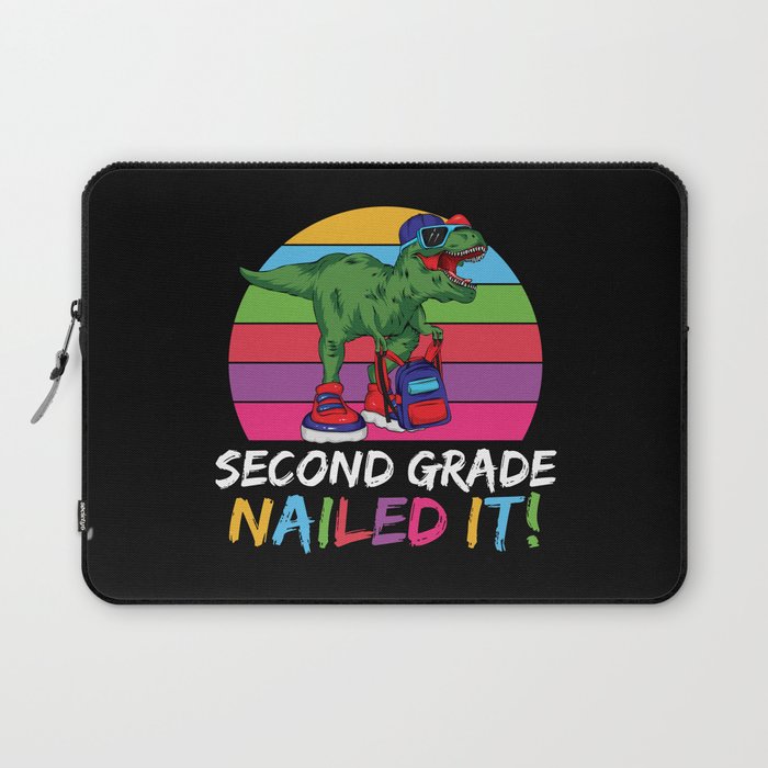 Second Grade Nailed It Dinosaur Laptop Sleeve