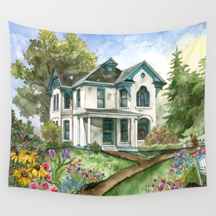 Garden House Wall Tapestry