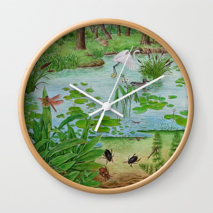 A Day of Forest (4). (the lake ecosystem) Wall Clock