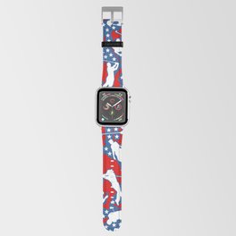 Golf Lover Pro Golfer USA Flag Camo Camouflage Pattern Apple Watch Band