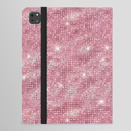 Pink Diamond Studded Glam Pattern iPad Folio Case