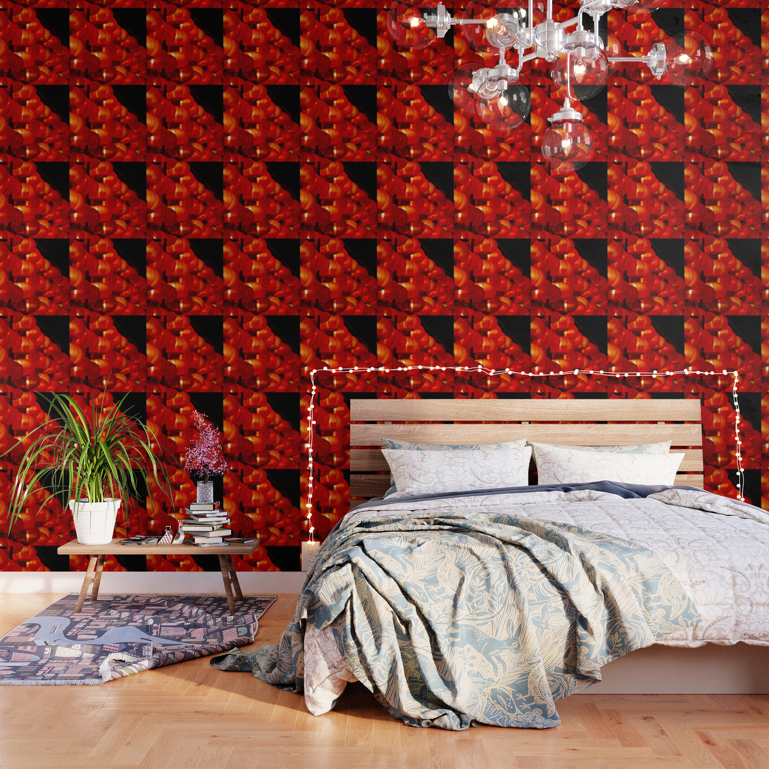 Vibrant Red Chinese Lanterns Wallpaper By Zenz Society6