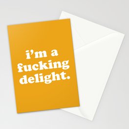 I'm A Fucking Delight Funny Offensive Quote Stationery Card