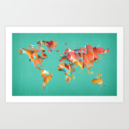 Geometric Map Art Print