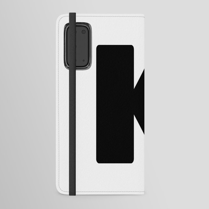 K (Black & White Letter) Android Wallet Case