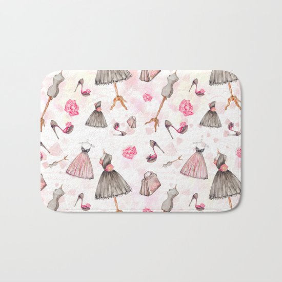 Black dress fashion #3 Bath Mat