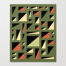 Half Triangle Olive Canvas Print