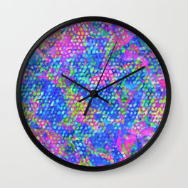 Floral Abstract Stained Glass G549 Wall Clock | Sparkling, Abstract, Colorstains, Grunge, Sparkly, Shimmer, Glittes, Bright, Sparkle, Deco 