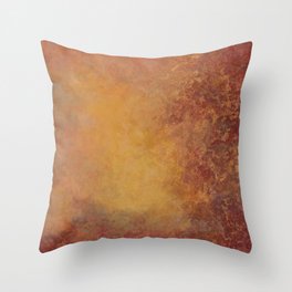 Abstract brown orange yellow Throw Pillow