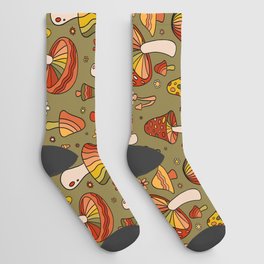 Mushroom Print Socks