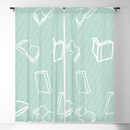 Hand Drawn Pattern with Books Blackout Curtain
