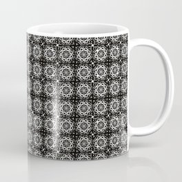 Vintage Black and White Swirl Mid-Century Modern Quilt Pattern Mug