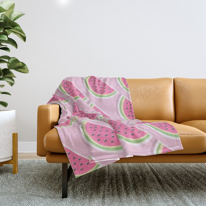 Watermelons Galore Throw Blanket