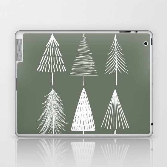 Xmas Trees Green Laptop & iPad Skin