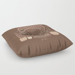 Texas Bohemia in Brown & Blush Floor Pillow