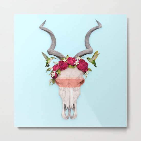 FRIDA SKULL Metal Print